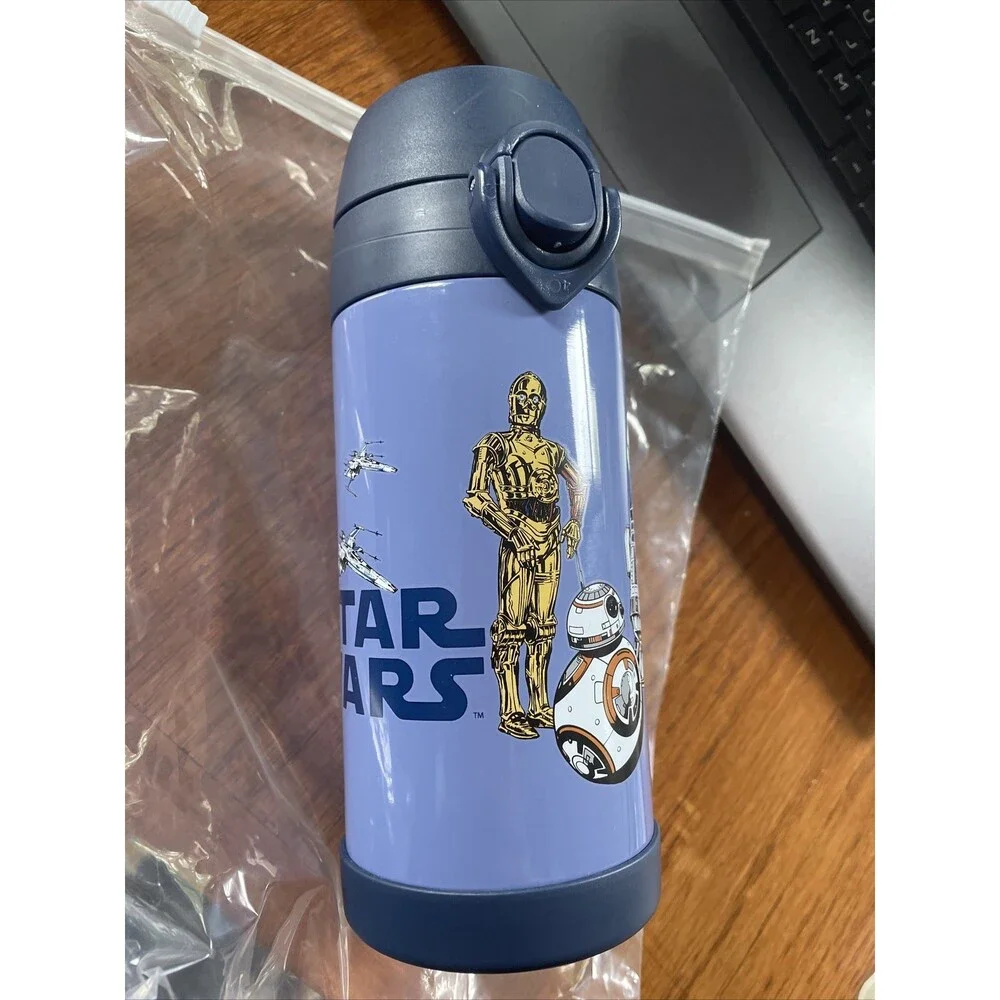 school Pottery barn Disney STAR WARS WATER BOTTLE Droid Jedi space mandalorian .